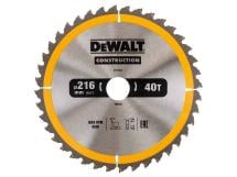 DeWALT DT1953QZ 216 x 30mm 40T Construction Circular Saw Blade