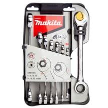 Makita B-65523 Double Ended Ratchet Wrench 8 Piece Set