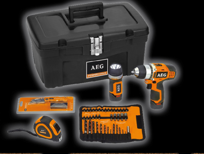 AEG BS12C2LI 12v Drill Driver Kit