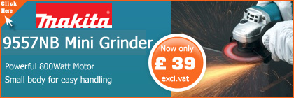 Makita 9557NB 115mm Mini Angle Grinder just £39 excl vat !