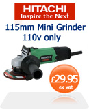 Hitachi G12SR2 115mm Mini Grinder 110v