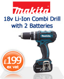 Makita 18v Li-ion Combi Drill 