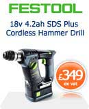 Festool BHC18Li 18v 4.2ah SDS Plus Cordless Hammer Drill