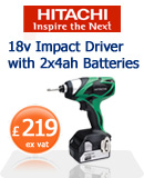 Hitachi WH18DSDL/JW 18v Impact Driver 4.0ah