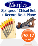 Marples Chisel Set with Record 04 Plane 