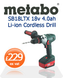 Metabo SB18LTX Combi Drill 18 Volt 2 x 4.0Ah
