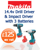 Makita 14.4v Twinpack - Cordless Drill & Impact Driver