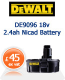 DeWALT DE9096 18v Battery Pack