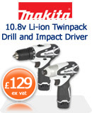 Makita LCT204W 10.8v Twinpack