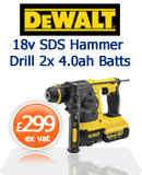 DeWALT DCH253M2 18v SDS Drill