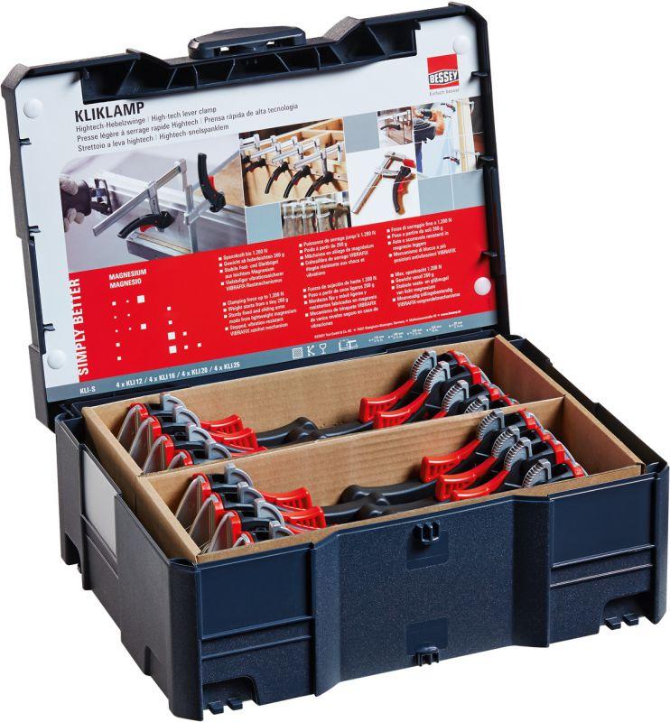Bessey BE104706 KLI-S KliKlamp 16 Piece Lever Clamps Set in Systainer Price Comparisons | Compare The Build