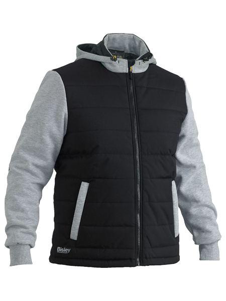 Bisley Flex & Move Contrast Puffer Fleece Hooded Jacket Black Size XXL Price Comparisons | Compare The Build