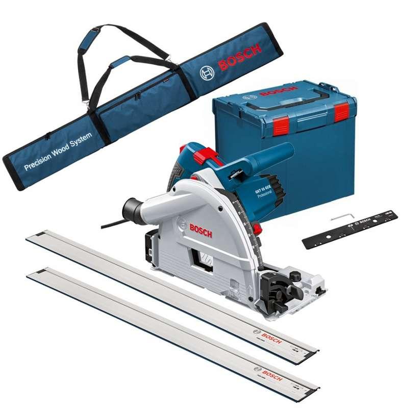 Bosch GKT55GCE Plunge Saw with 2x Guide Rails,Connector,Bag 240v Price Comparisons | Compare The Build