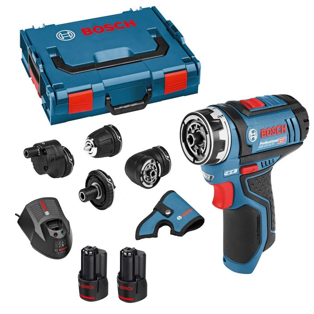 Bosch GSR12V-15 12v 2 x 2.0ah Li-ion FlexiClick Drill Driver L-Boxx Kit Price Comparisons | Compare The Build