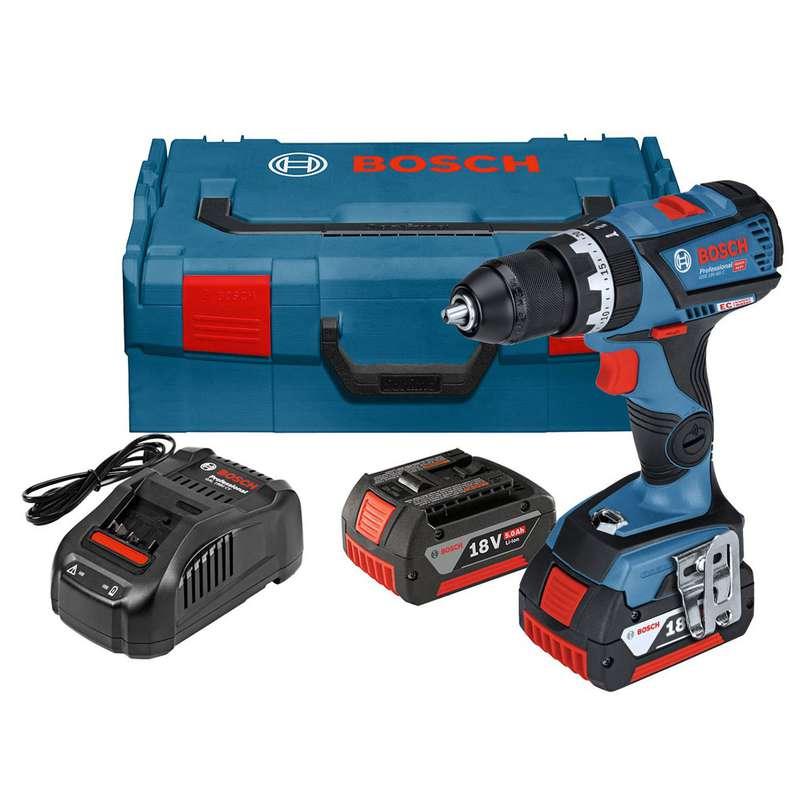 Bosch GSB18V-60C 18 Volt Professional Combi Drill (2 x 5.0 Ah Batteries) Price Comparisons | Compare The Build