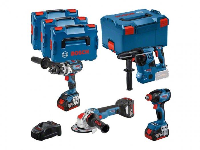 Bosch 4 Piece Combo Kit With 3x 5Ah Batteries Price Comparisons | Compare The Build