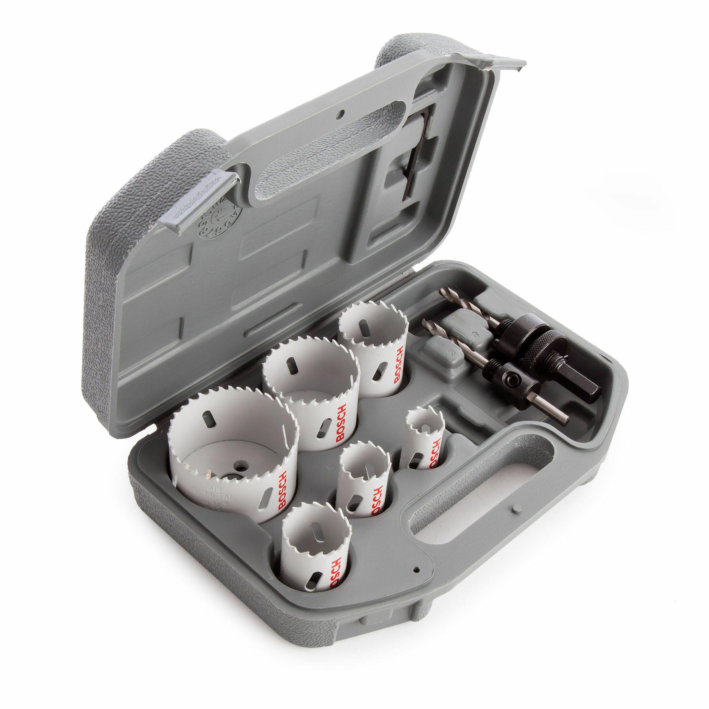 Bosch HSS Bi-Metal Holesaw Set for Electricians x 9 Pcs 2608580804 Price Comparisons | Compare The Build