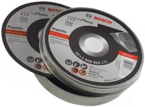 Bosch 125mm x 1mm Standard for Inox Cutting Disc Straight In Tin Price Comparisons | Compare The Build