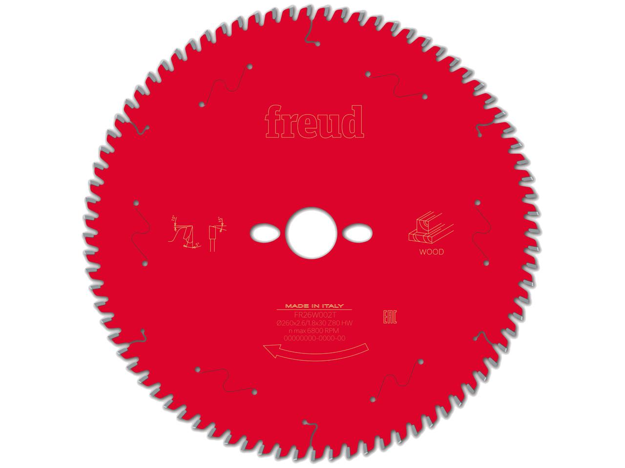 Freud F03FS09783 260mm x 30mm x 80T Wood Table Saw Blade Price Comparisons | Compare The Build