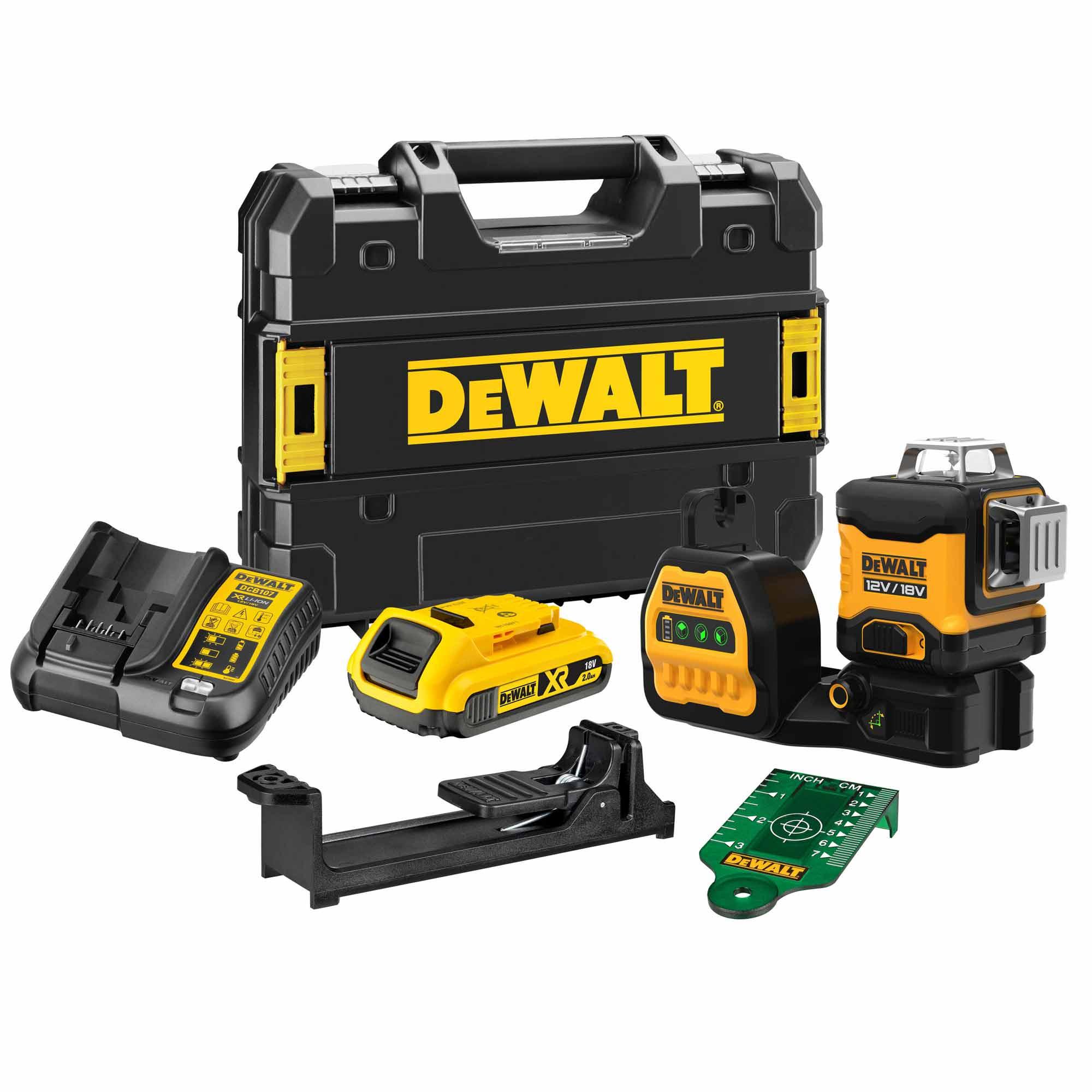 Dewalt DCE089D1G18-GB 18V 360 Degree Multi Line Laser Kit Price Comparisons | Compare The Build
