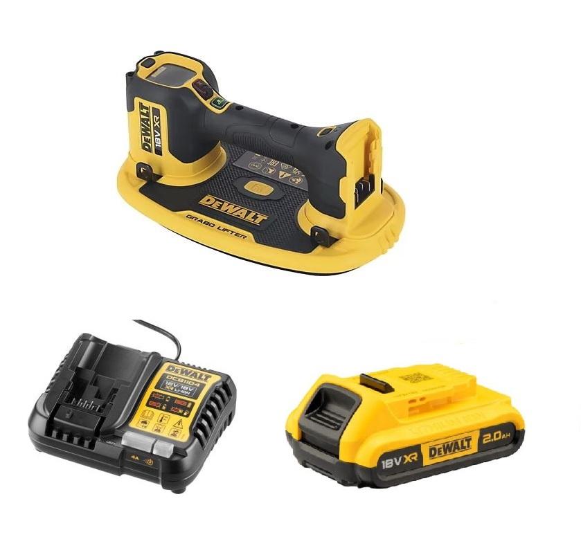 DeWALT DCE590D1-GB 18V GRABO Suction Cup Lifter Kit With 1x 2 Ah Battery & Charger Price Comparisons | Compare The Build