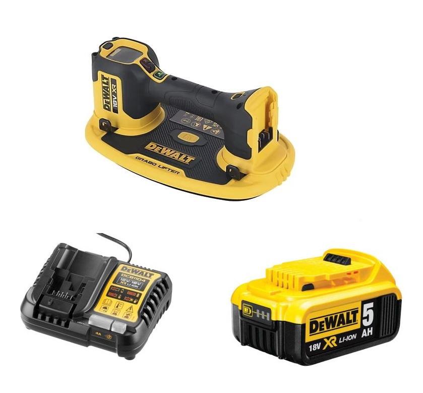 DeWALT DCE590P1-GB 18V GRABO Suction Cup Lifter Kit With 1x 5ah Battery & Charger Price Comparisons | Compare The Build