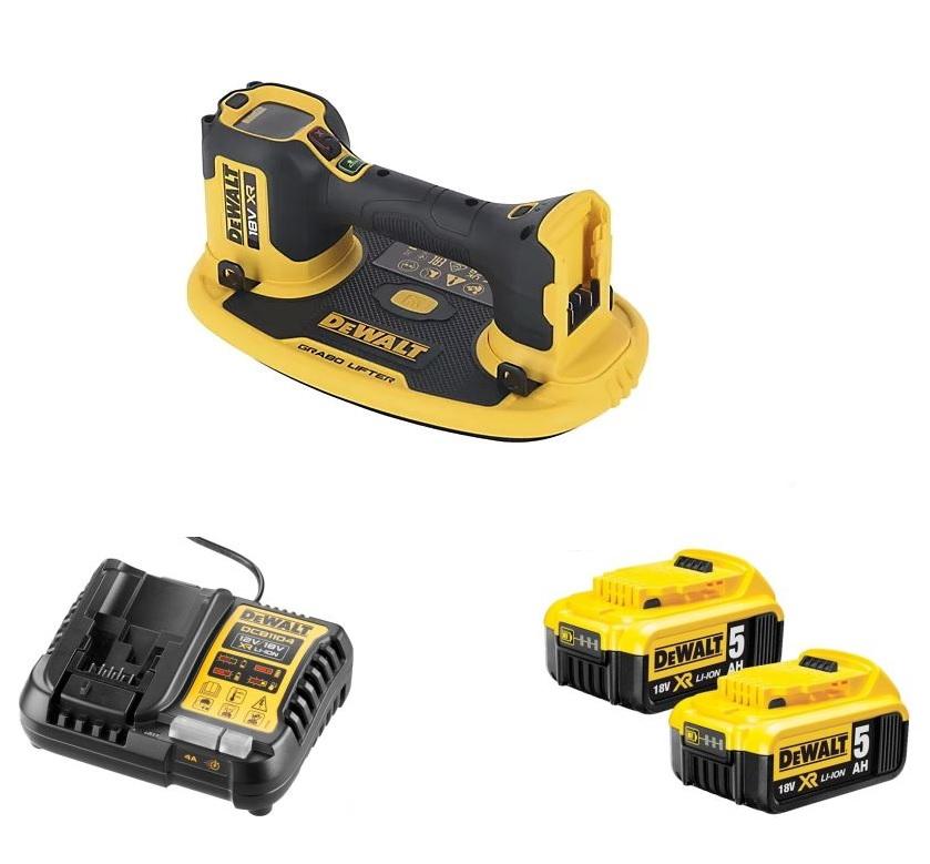DeWALT DCE590P2-GB 18V GRABO Suction Cup Lifter Kit With 2x 5Ah Batteries & Charger Price Comparisons | Compare The Build