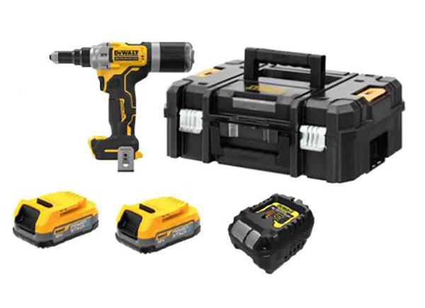 DeWALT DCF414E2T-GB 18v XR 1/4"(6.3mm) Riveter 2 x Powerstack Batts Price Comparisons | Compare The Build
