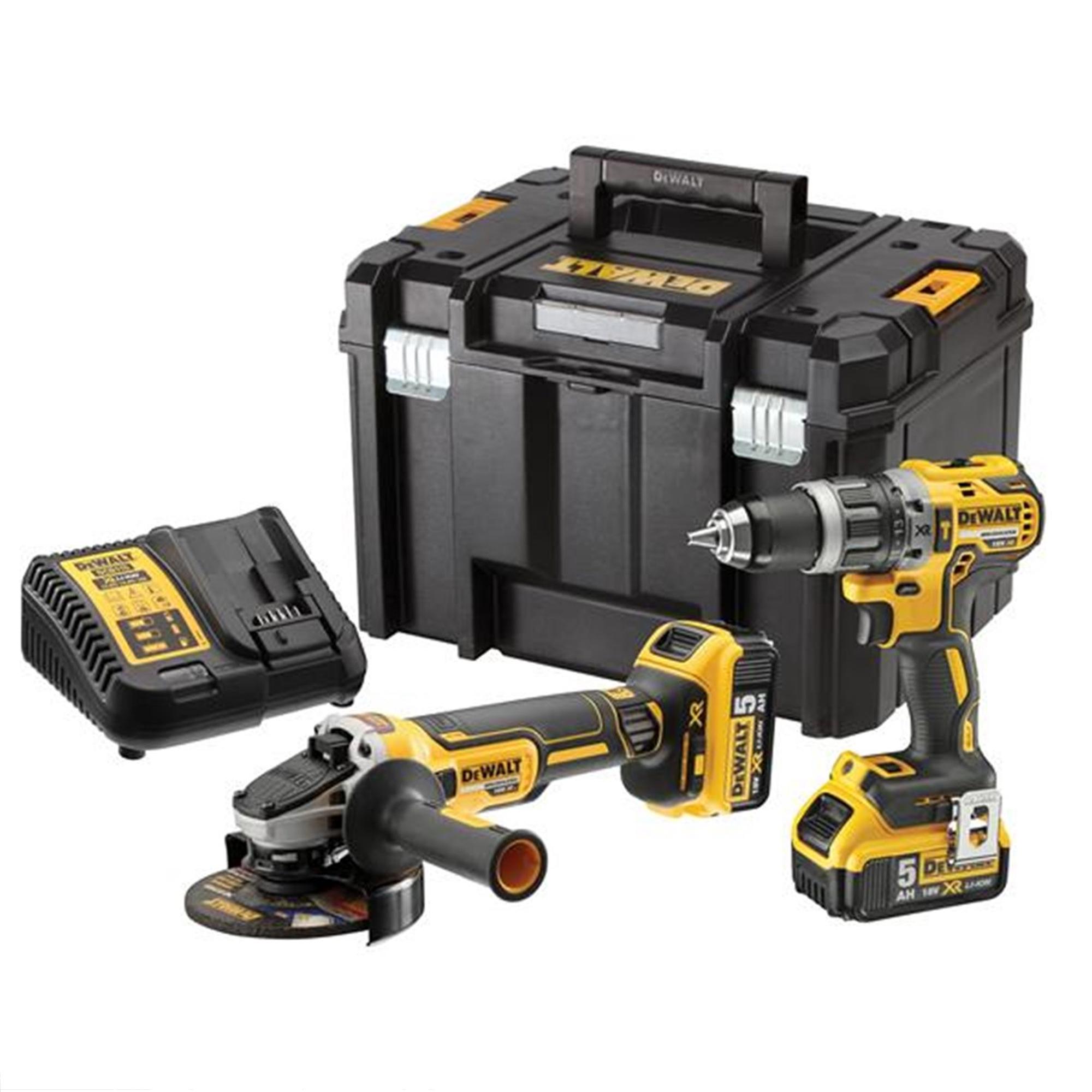 DeWALT DCK2080P2T 18V Combi Drill & Grinder Kit 2x 5ah Batts Price Comparisons | Compare The Build