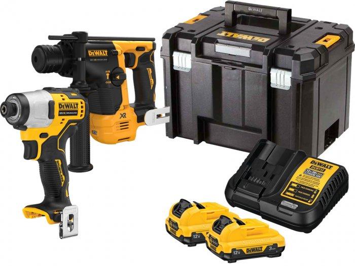 DeWALT DCK2104L2T-GB 12V XR Brushless SDS+ & Impact Driver Twin Kit With 2x 3Ah Batteries Price Comparisons | Compare The Build