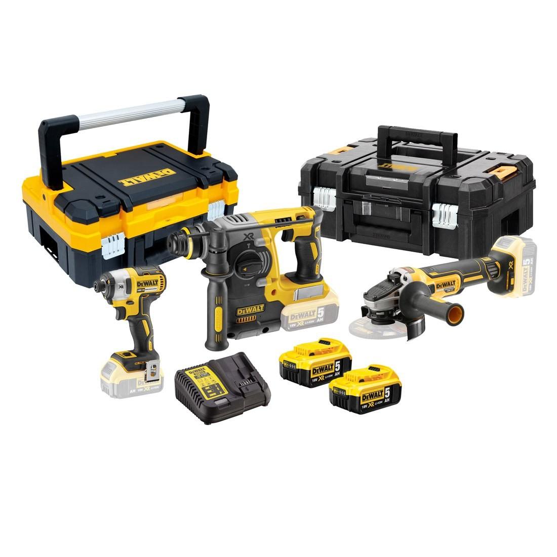 DeWALT DCK305P2T 18v Brushless Triple Kit 2 x 5ah Batteries & T-STAKS Price Comparisons | Compare The Build