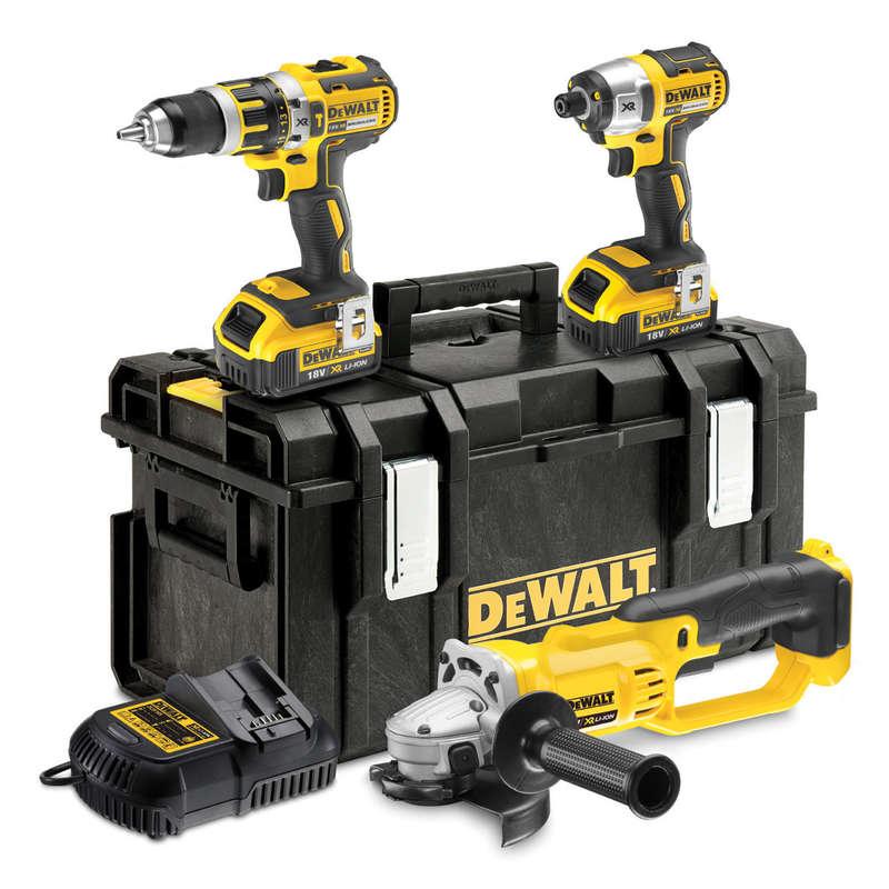 DeWALT DCK382M2-GB 18v 3 Pce Brushless Twin Kit plus Grinder Price Comparisons | Compare The Build