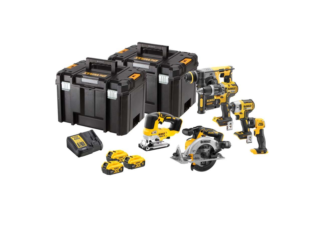 DeWALT DCK690P3T-GB 18V Brushless 6 Piece Kit With 3x 5Ah Batteries Price Comparisons | Compare The Build