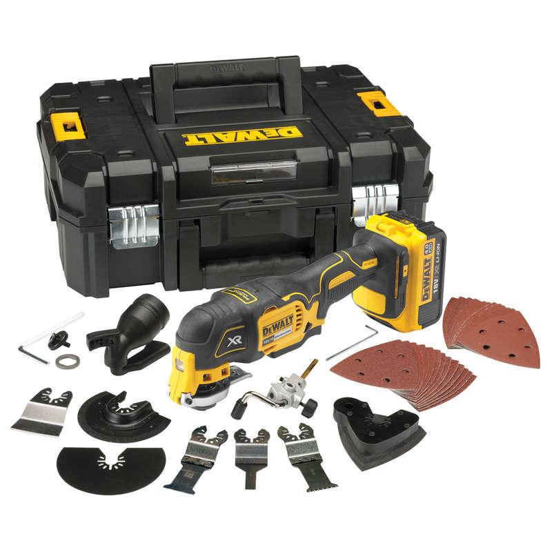 DeWALT DCS355M1 18V XR Brushless Oscillating Multi Tool With 1x 4.0Ah Battery Price Comparisons | Compare The Build