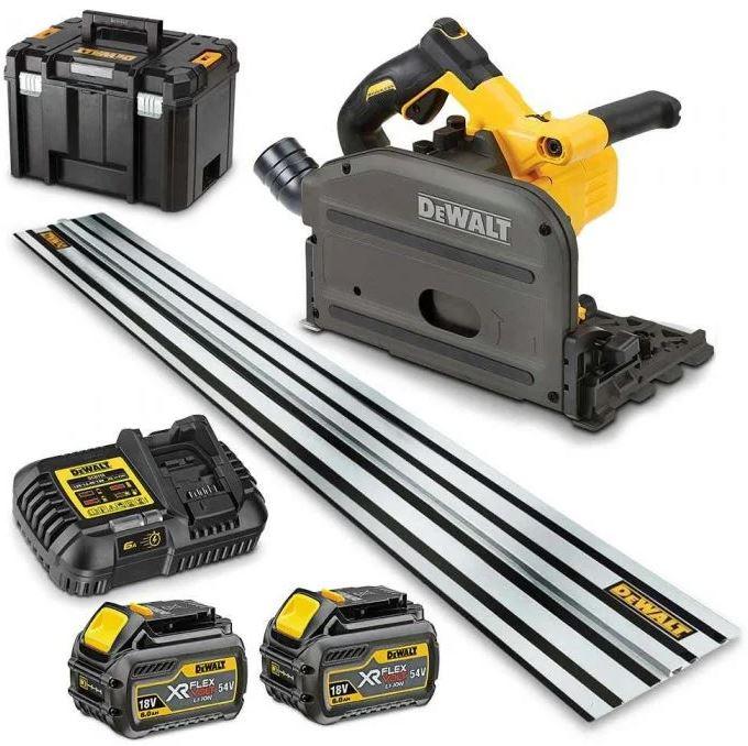 DeWALT DCS520T2R-GB 54V XR FLEXVOLT Plunge Saw With 2x 6Ah Batteries & 1 Guide Rail Price Comparisons | Compare The Build