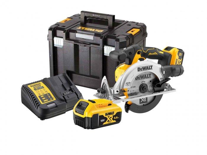 DeWalt DCS565P2-GB 18v XR Brushless 165mm Circular Saw With 2 x 5Ah Batteries