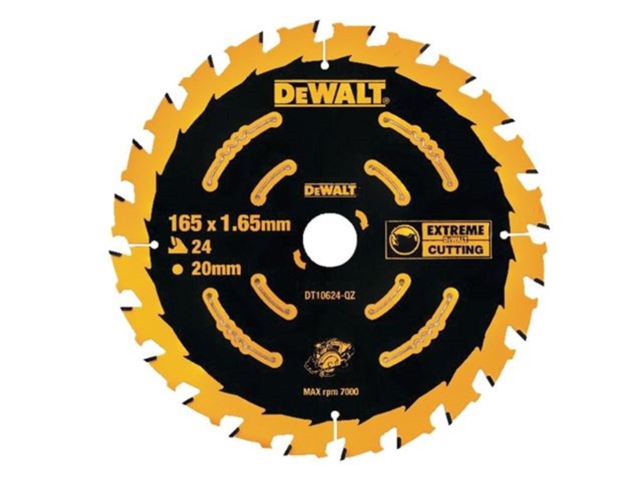 DeWALT DT10624-QZ 165 X 20mm X 24T Extreme Cordless Circular Saw Blade Price Comparisons | Compare The Build