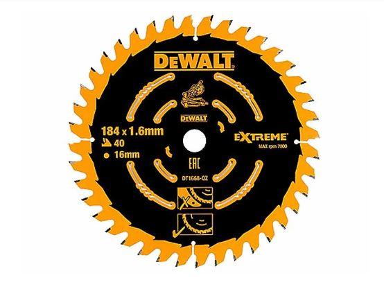 DeWALT DT1668-QZ Circ Saw Blade 184x16x40T Medium for DCS365 Price Comparisons | Compare The Build