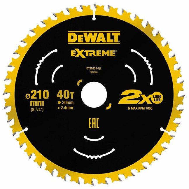 DeWALT DT20433-QZ Extreme 210 x 30mm 40T TCT Saw Blade Price Comparisons | Compare The Build
