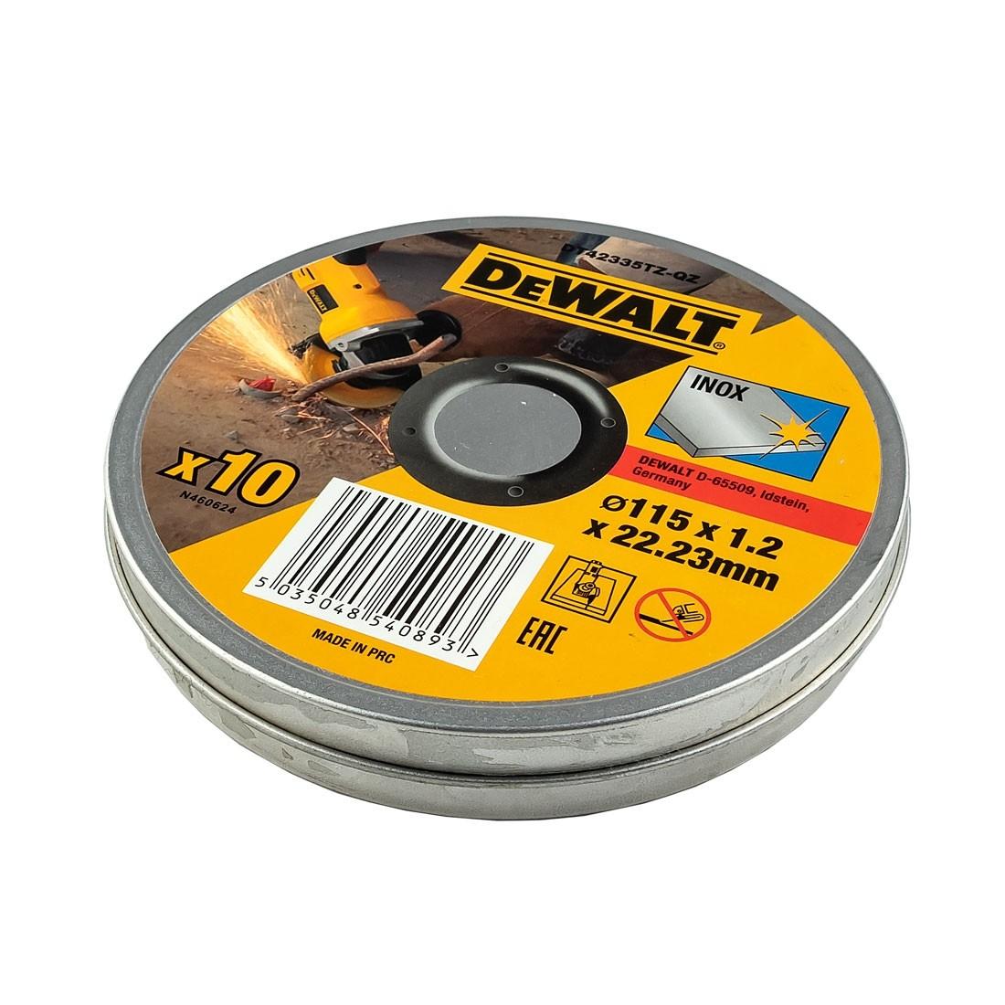 DeWalt DT42335TZ-QZ INOX Metal Cutting Discs 115mm x 1.2mm x 22.23mm 10 Pack Price Comparisons | Compare The Build