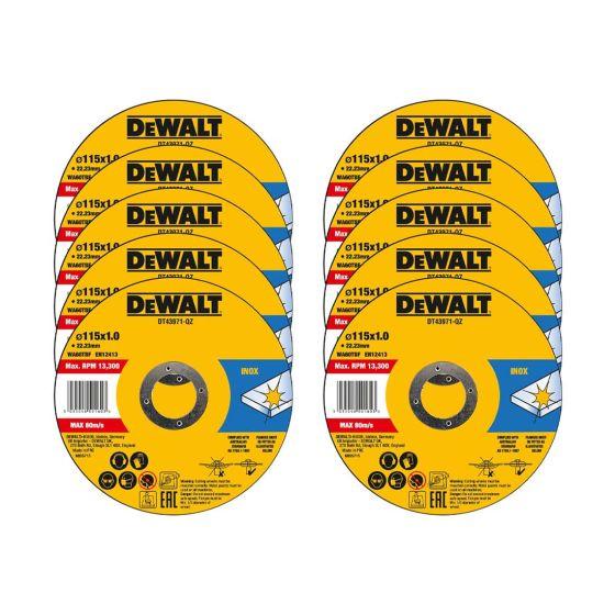 Dewalt DT43971-QZ High Performance 115mm Metal Cutting Discs Tin Of 10 Price Comparisons | Compare The Build