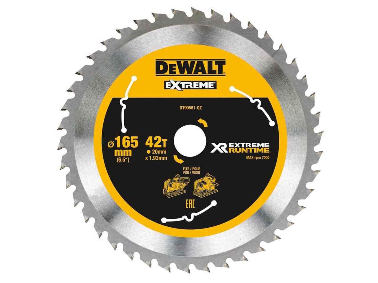 DeWALT DT99561-QZ Xtreme Runtime 165mm x 20mm 42T Sawblade Price Comparisons | Compare The Build