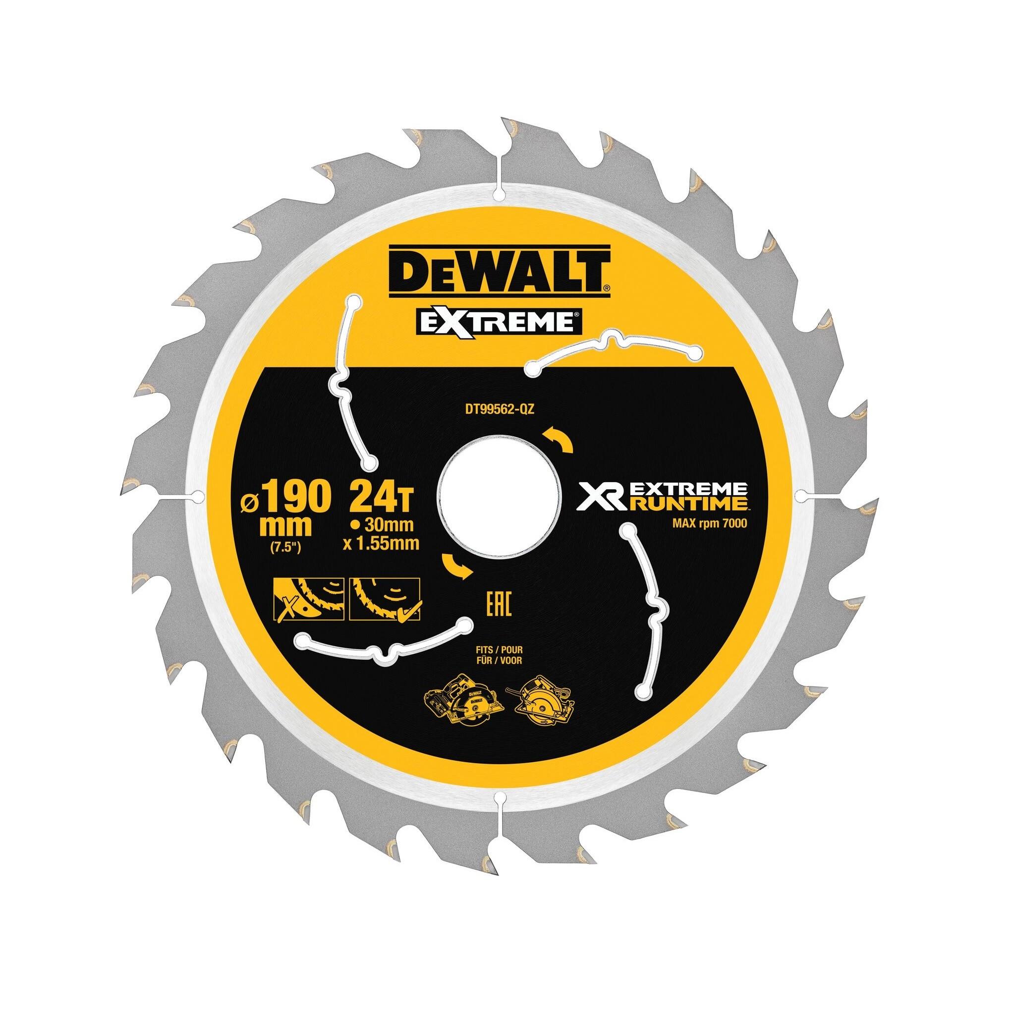 DeWALT DT99562-QZ Xtreme Runtime 190mm x 30mm 24T Sawblade Price Comparisons | Compare The Build
