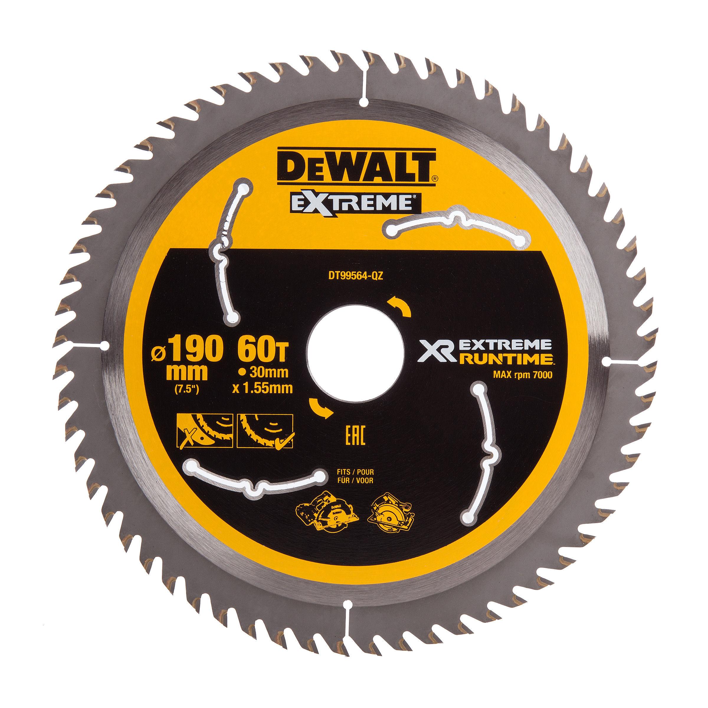 DeWALT DT99564-QZ Xtreme Runtime 190mm x 30mm 60T Sawblade Price Comparisons | Compare The Build