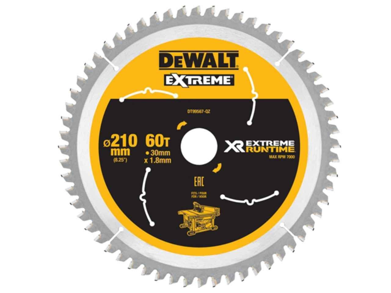 DeWALT DT99567-QZ Xtreme Runtime 210mm x 30mm 60T Sawblade Price Comparisons | Compare The Build