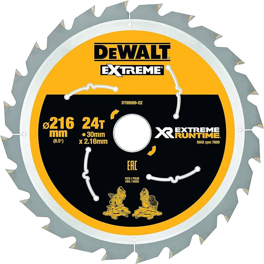 DeWALT DT99568-QZ Xtreme Runtime 216mm x 30mm 24T Saw Blade Price Comparisons | Compare The Build