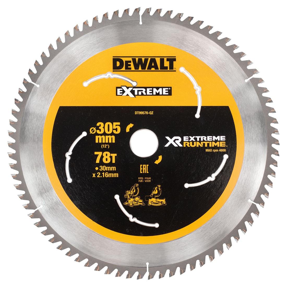 DeWALT DT99576-QZ XR FLEXVOLT Mitre Saw Blade 305mm x 30mm x 78T Price Comparisons | Compare The Build
