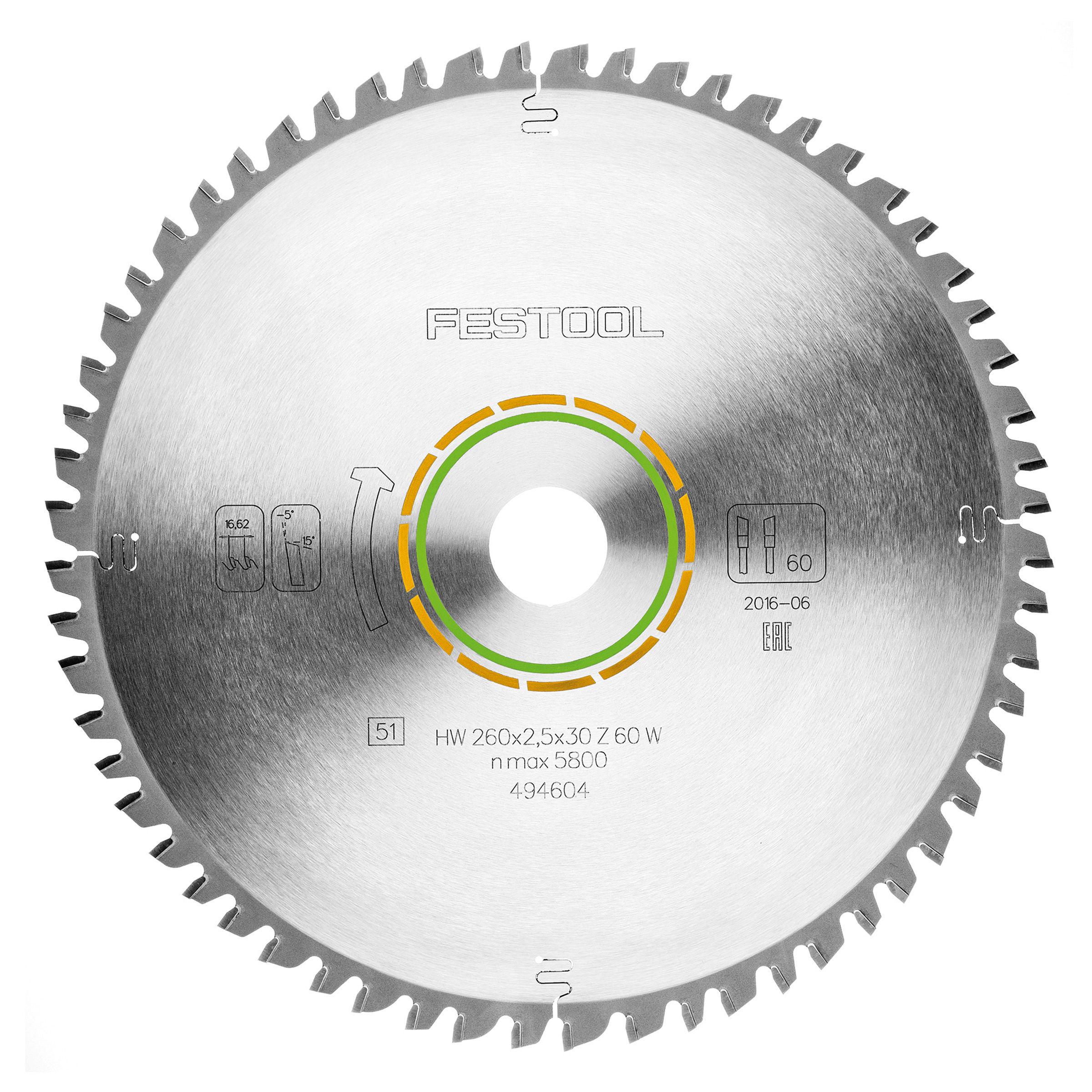 Festool 494604 Universal Saw Blade 260mm x 30mm x 60T Price Comparisons | Compare The Build