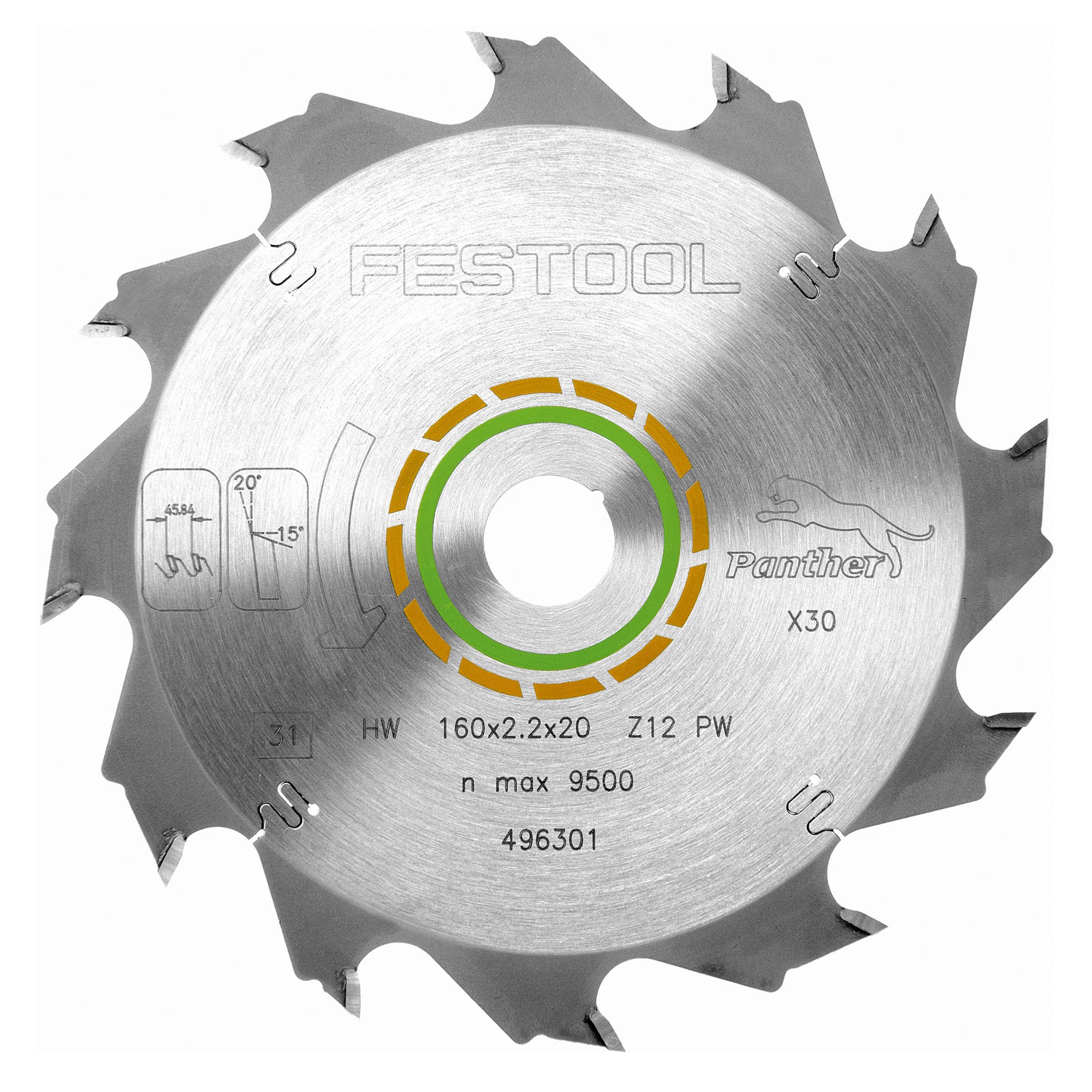 Festool 496301 Panther Saw Blade 160mm x 20mm x 12T Price Comparisons | Compare The Build
