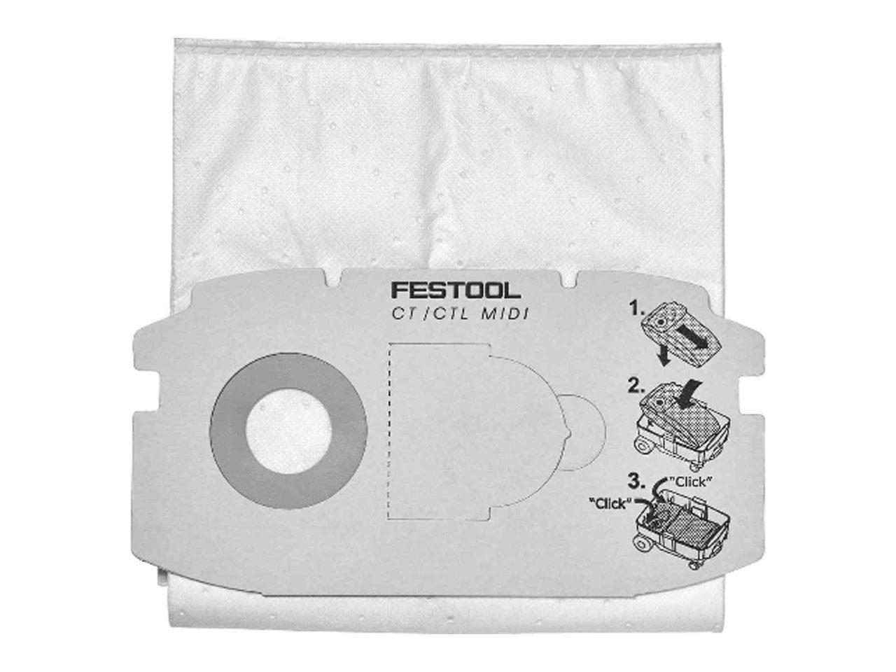 Festool 498411 Self Clean Filter Bags 5 Pack Price Comparisons | Compare The Build